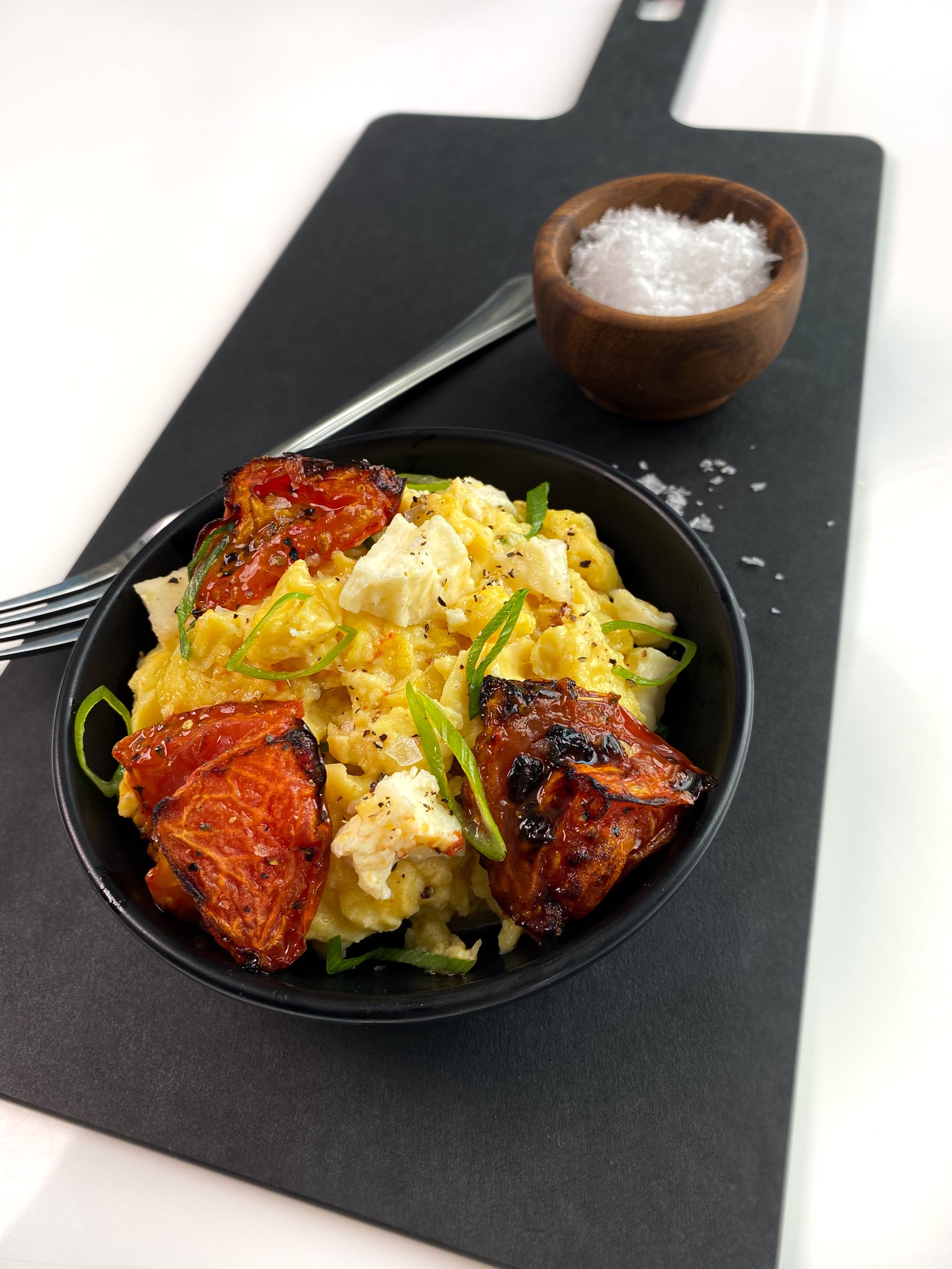 Spicy Queso Scrambled Eggs - Brasa Peruvian Kitchen