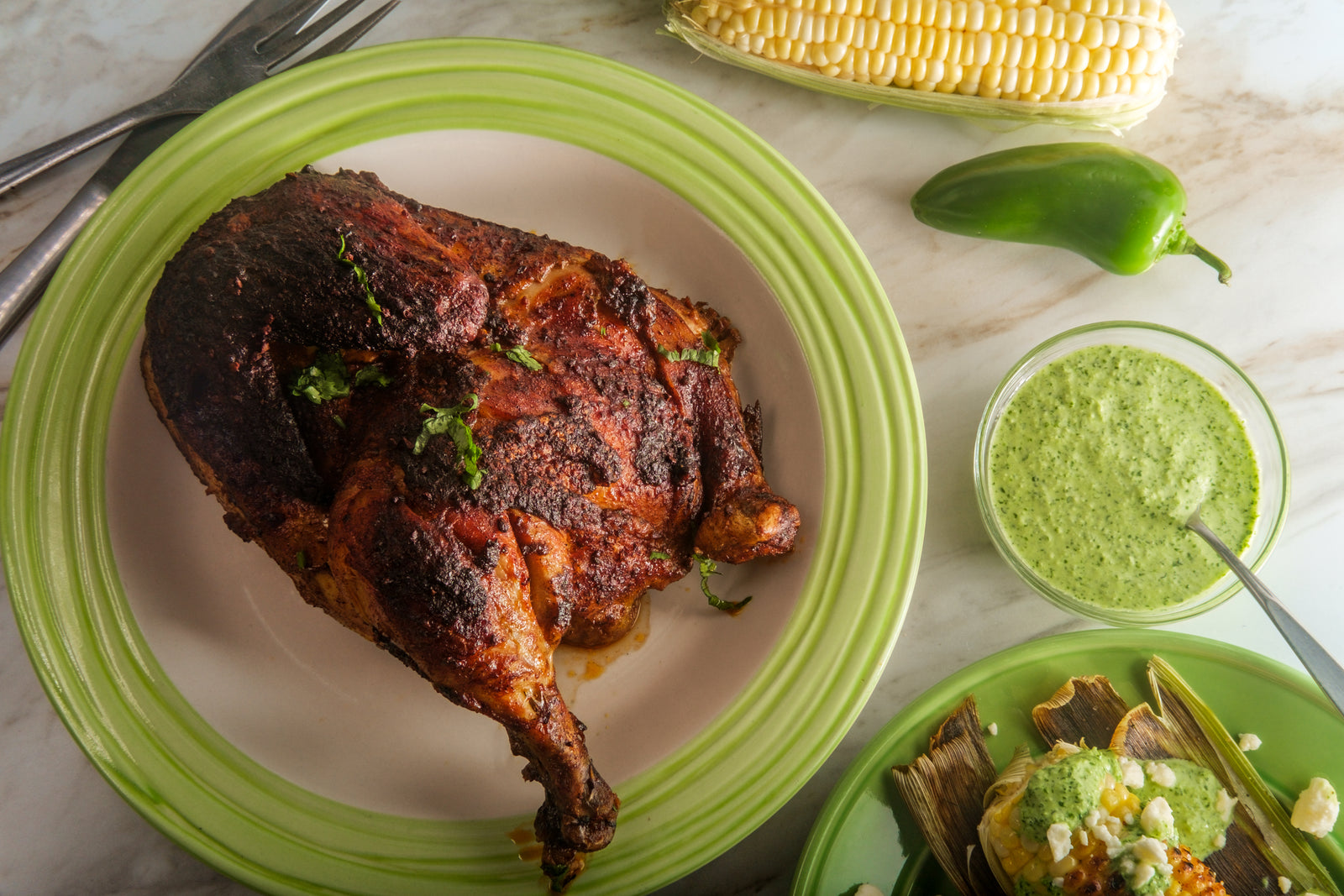 Pollo a la brasa or Peruvian roasted chicken - Brasa Peruvian Kitchen